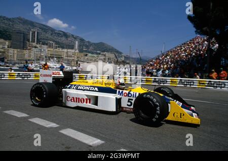 Nigel Mansell. 1987 Grand Prix di Monaco Foto Stock