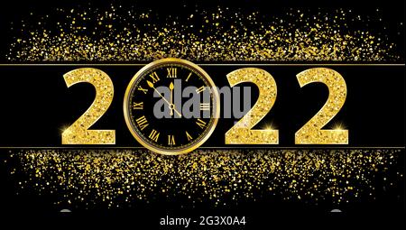 Carta nera Banner Golden Sand Orologio 2022 Foto Stock Carta nera Banner Golden Sand Orologio 2022 Foto Stock