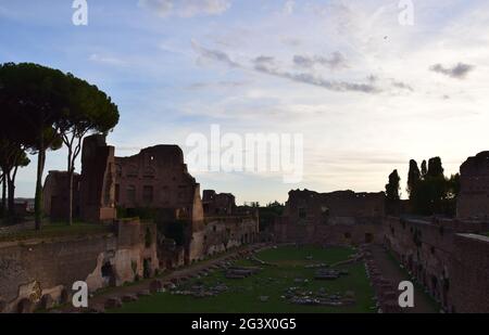 Stadio Palatino sul Colle Palatino - Roma, Italia Foto Stock