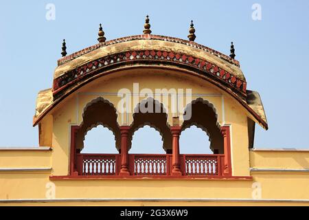 Galleria ad arco sulla terrazza Foto Stock
