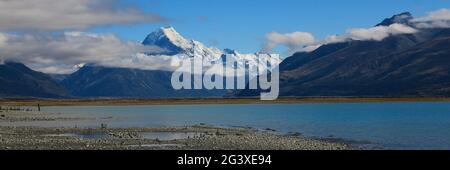 La montagna più alta delle Alpi meridionali. Monte Cook. Foto Stock