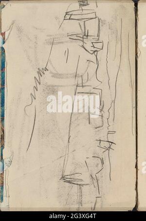 Vista di Amsterdam. Pagina 3 da un libro di schizzo con 13 fogli. Foto Stock