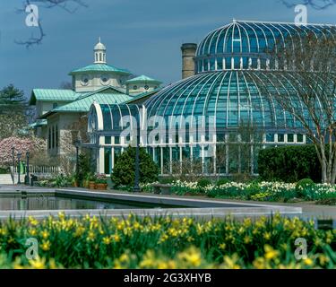 2006 STORICO CENTRO VISITATORI CONSERVATORIO GIARDINO BOTANICO DI BROOKLYN NEW YORK CITY USA Foto Stock