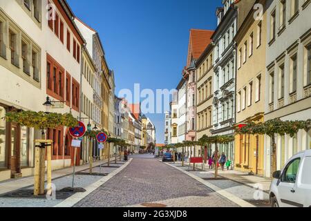 Via a Freiberg, Germania Foto Stock