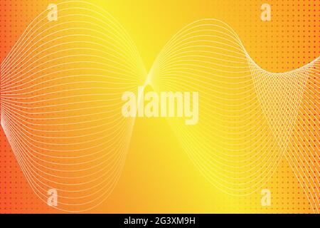 Sfondo astratto nei colori giallo e arancione e punti per il design. Illustrazione vettoriale con gradiente Illustrazione Vettoriale