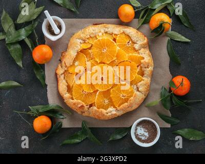 Caraway e crostata arancione Foto Stock