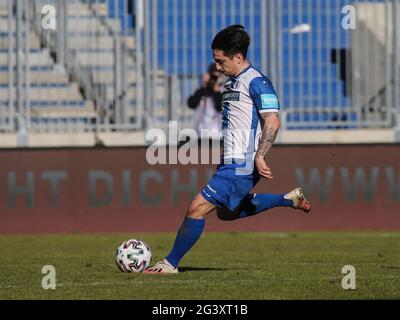 Calciatore turco-tedesco Baris Atik 1° FC Magdeburg DFB 3° campionato 2020-21 Foto Stock