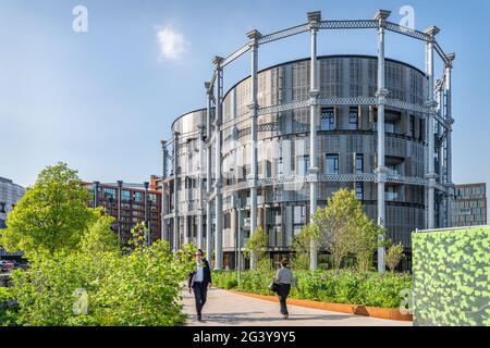 Gasholders Apartment Building, St Pancras, Londra Foto Stock