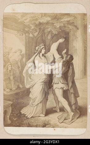 Produzione fotografica di (presumibilmente) UNA Stampa a W. di Kaulbach lavoro: Iphigenia (Iphigenia su Tauris); Iphigenia (Iphigenia su Tauris) W. von Kaulbach. Parte dell'album fotografico con 16 Cartes DE-Visite di figure femminili dall'opera di J.WT da Goethe. Foto Stock