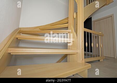Scala in legno Foto Stock
