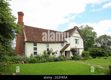 Lower Brockhampton Manor House, Bringsty vicino a Bromyard, Herefordshire, Regno Unito. Foto Stock