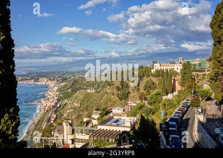 Taormina, Sicilia, Italia Foto Stock