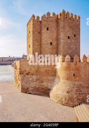 Torre de la Calahorra, Torre di Calahorra sul ponte romano a Cordoba, Andalusia, Spagna Foto Stock