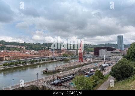 Vista esterna del Museo Marittimo di Bilbao, Paesi Baschi, Spagna Foto Stock