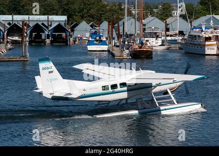 VANCOUVER, BRITISH COLUMBIA, CANADA - 14 AGOSTO: Idrovolante che lascia Vancouver il 14 agosto 2007 Foto Stock