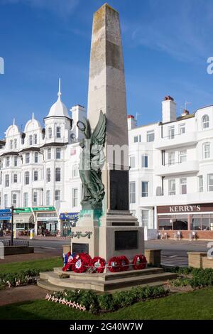 BEXHILL-ON-SEA, EAST SUSSEX/UK - GENNAIO 11 : Vista del Memoriale di Guerra a Bexhill-on-Sea East Sussex il 11 Gennaio 2009. Uniden Foto Stock