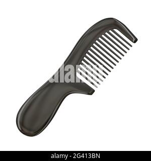 Pettine nero 3D Foto Stock