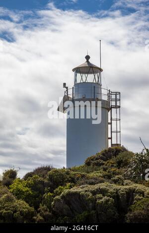 CAPO FOULWIND, NUOVA ZELANDA - FEBBRAIO 14 : Vista del Faro di Cape Foulwind in Nuova Zelanda il 14 febbraio 2012 Foto Stock