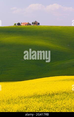 Chiesa di Vitaleta, vicino a Pienza, Toscana, Italia Foto Stock