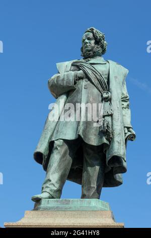 Statua di Daniele Manin a Venezia Foto Stock