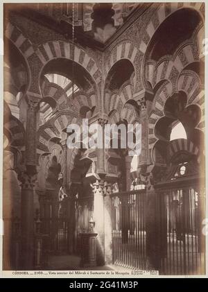 Interno del Mihrab nella mezquita di Córdoba; Cordoba - Vista interno del Mihrab Ó Santuario de la Mezquita .. Parte di album di viaggio con foto di siti in Spagna e Marocco. Foto Stock