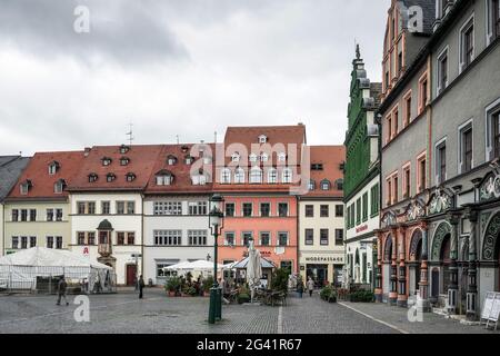 Piazza del Mercato Vecchio a Weimar Foto Stock