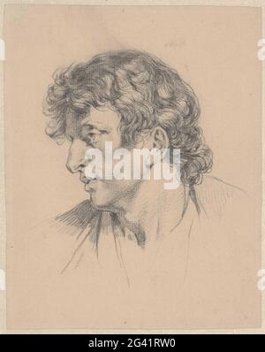 Mans testa, a sinistra. . Foto Stock