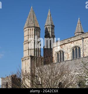 ROCHESTER, KENT/UK - marzo 24 : Vista della cattedrale a Rochester il 24 marzo 2019 Foto Stock