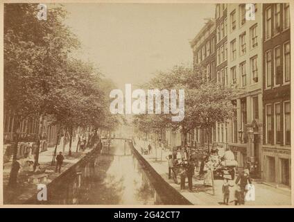 Vista del Achterburgwal; il Reacher. Amsterdam .. Parte di LeporelloLbum con 24 foto da Amsterdam. Foto Stock