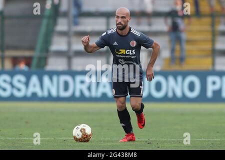 Alessandria, Italia, 17 giugno 2021. Luca Parodi di US Alessandria durante la seconda tappa finale della serie C Play Off allo Stadio Giuseppe Moccagatta - Alessandria, Torino. Il credito immagine dovrebbe essere: Jonathan Moscrop / Sportimage Credit: Sportimage/Alamy Live News Foto Stock