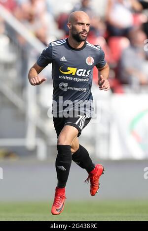 Alessandria, Italia, 17 giugno 2021. Luca Parodi di US Alessandria durante la seconda tappa finale della serie C Play Off allo Stadio Giuseppe Moccagatta - Alessandria, Torino. Il credito immagine dovrebbe essere: Jonathan Moscrop / Sportimage Credit: Sportimage/Alamy Live News Foto Stock