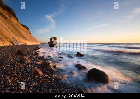 Casa di vecchio livello a Capo Arkona, Ruegen, Mar Baltico, Meclemburgo-Pomerania occidentale, Germania Foto Stock