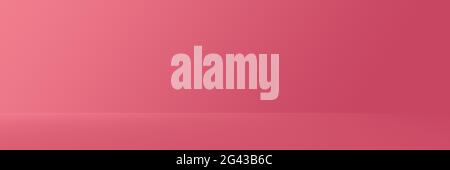 Studio sfondo - Abstract Bright LUXURY Pink Gradient stanza studio orizzontale sfondo parete per esposizione prodotto ad sito web t Foto Stock