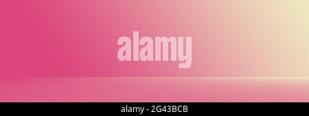 Studio sfondo - Abstract Bright LUXURY Pink Gradient stanza studio orizzontale sfondo parete per esposizione prodotto ad sito web t Foto Stock