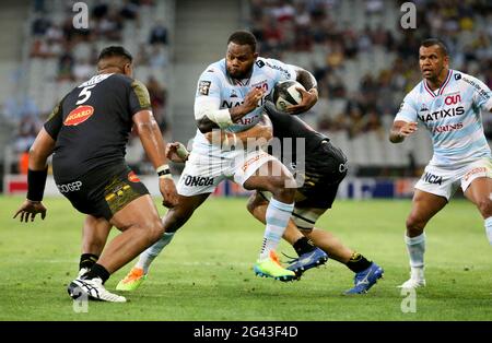 Lille, Francia. 18 Giugno 2021. Virimi Vakatawa della Racing 92 durante il campionato francese Top 14 Semifinale Rugby Union match tra Stade Rochelais (la Rochelle) e Racing 92 il 18 giugno 2021 allo Stade Pierre Mauroy di Villeneuve-d'Ascq vicino Lille, Francia - Foto Jean Catuffe / DPPI Credit: DPPI Media/Alamy Live News Foto Stock