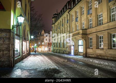 Georgengasse a Coburg, alta Franconia, Baviera, Germania Foto Stock