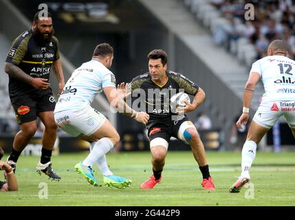 Lille, Francia. 18 Giugno 2021. Kevin Gourdon di la Rochelle durante il campionato francese Top 14 Semifinale Rugby Union match tra Stade Rochelais (la Rochelle) e Racing 92 il 18 giugno 2021 a Stade Pierre Mauroy a Villeneuve-d'Ascq vicino Lille, Francia - Foto Jean Catuffe / DPPI Credit: DPPI Media/Alamy Live News Foto Stock