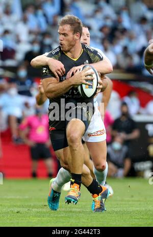 Lille, Francia. 18 Giugno 2021. Facundo Bosch di la Rochelle durante il campionato francese Top 14 Semifinale Rugby Union match tra Stade Rochelais (la Rochelle) e Racing 92 il 18 giugno 2021 a Stade Pierre Mauroy a Villeneuve-d'Ascq vicino Lille, Francia - Foto Jean Catuffe / DPPI Credit: DPPI Media/Alamy Live News Foto Stock