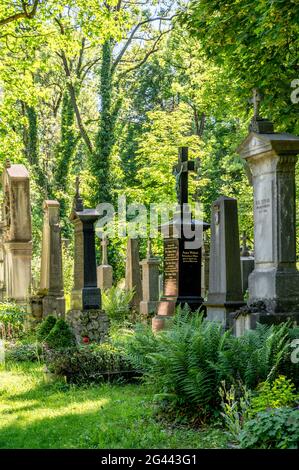 Vecchio cimitero sud; Glockenbachviertel Monaco; esposto nel 1563; per conto del duca Albrecht V; Foto Stock