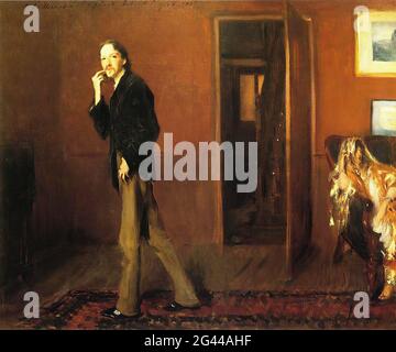 John Singer Sargent - Robert Louis Stevenson sua moglie 1885 Foto Stock