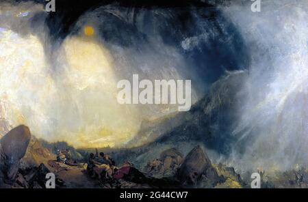 Joseph Mallord William Turner - SnowStorm Hannibal e la sua Armata che attraversa le Alpi Foto Stock