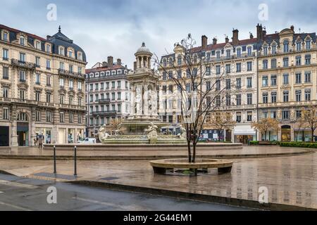 Place des Giacobini, Lione, Francia Foto Stock