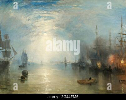 Joseph Mallord William Turner - Keelmen ansante in carboni al chiaro di luna Foto Stock