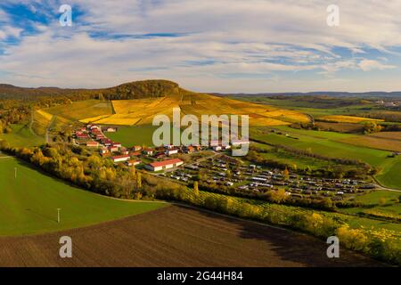 Vigneti nei pressi di Iphofen, Kitzingen, bassa Franconia, Franconia, Baviera, Germania, Europa Foto Stock