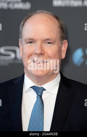 Monte Carlo, Monaco . 18 Giugno 2021. Il Principe Alberto II di Monaco partecipa alla cerimonia di apertura del 60° Festival televisivo di Monte Carlo il 18 giugno 2021 a Monte-Carlo, Monaco. Foto di David Niviere/ABACAPRESS.COM Credit: Abaca Press/Alamy Live News Foto Stock