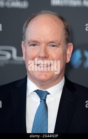 Monte Carlo, Monaco . 18 Giugno 2021. Il Principe Alberto II di Monaco partecipa alla cerimonia di apertura del 60° Festival televisivo di Monte Carlo il 18 giugno 2021 a Monte-Carlo, Monaco. Foto di David Niviere/ABACAPRESS.COM Credit: Abaca Press/Alamy Live News Foto Stock
