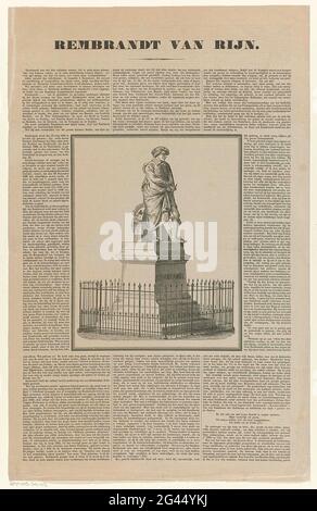 Statua di Rembrandt Harmensz. Van Rijn sulla Rembrandtplein di Amsterdam. . Foto Stock