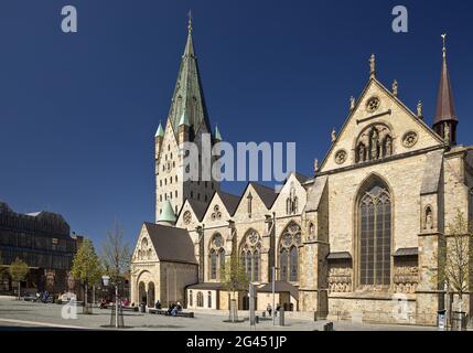 Cattedrale di Paderborn, Paderborn, East Westfalia-Lippe, Nord Reno-Westfalia, Germania, Europa Foto Stock