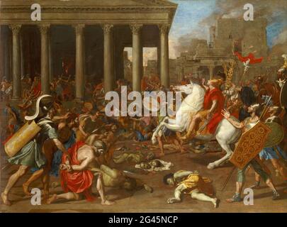 Nicolas Poussin - la conquista di Gerusalemme da parte dell'imperatore Tito Foto Stock