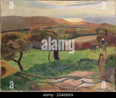 Paul Gauguin - Paesaggio dalla Bretagna Foto Stock